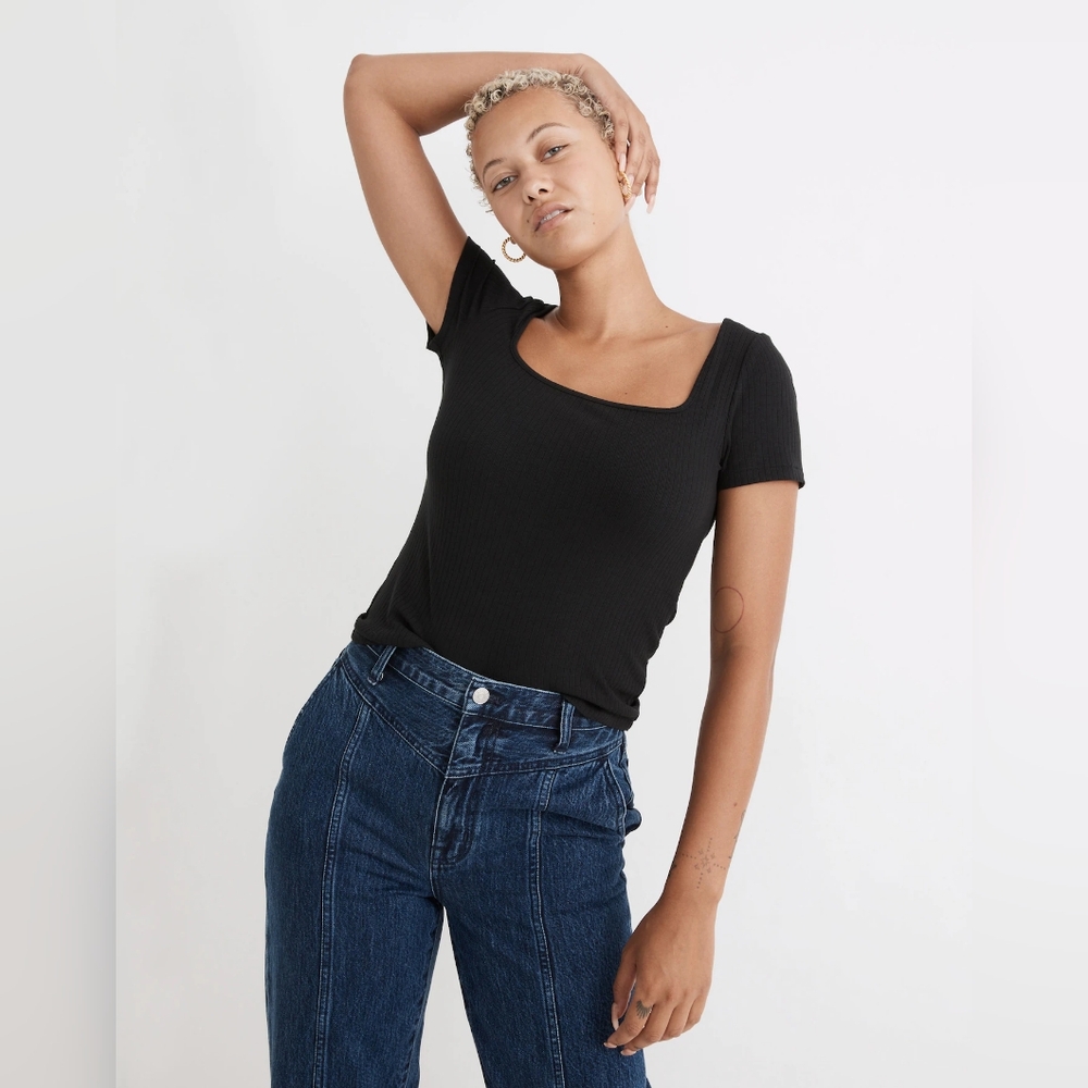 Madewell Square Ribbed Top XL Women